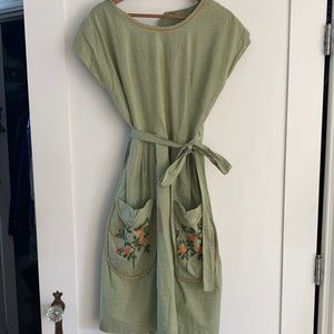 Vintage Swirl cotton wrap dress.